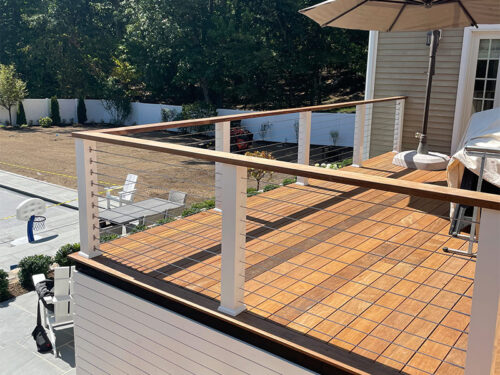 house patio with new desk installation norwalk ct